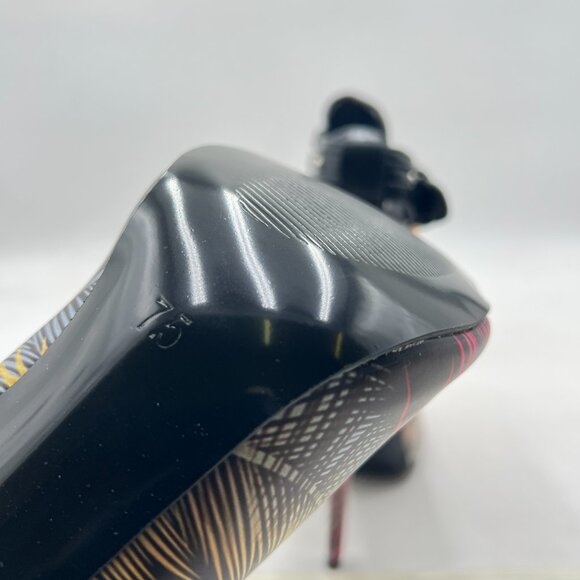 XYD Conifer Studs Peep Toe High Heel Buckled Double Straps Cutout Ankle Bootie - Picture 6 of 8